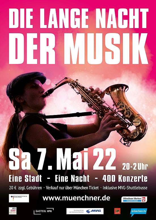 Die Lange Nacht der Musik 2018 am 28.04.2018 Eine Stadt . eine Nacht - 400 Konzerte: Die Münchner Kultur - Tickets gibt es für 15 Euro